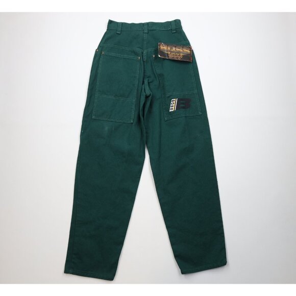 Deadstock Vintage 90s Boss Mens 29x34 Baggy Fit Skateboard Denim Jeans Green USA - Picture 9 of 15